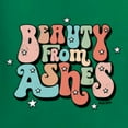 thumbnail image 6 of Wild Bobby Beauty From Ashes Groovy Font With Stars Vintage Unisex Crewneck Sweatshirt, Kelly, 3X-Large, 6 of 6