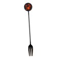 thumbnail image 1 of Cubiertos individuales, vajilla decorativa de metal, vajilla de Halloween para fiestas de té, tazas de té para restaurantes, interiores y exteriores, del tenedor negro, 1 of 8
