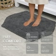 thumbnail image 3 of HOME WEAVERS Waterford Bath Rug, Extra Soft Cotton, Non-Slip, Machine Washable – 21"x34", Gray, 3 of 9