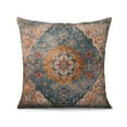 thumbnail image 4 of Boho Orange Pattern Linen Ethnic Design Farmhouse Throw Pillow Covers 18 X 18 Inch, Set Of 4, Linen Study Sofa Cushion Cover Indoor Living Room Home Decor, 4 of 7