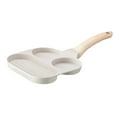 thumbnail image 5 of FashionCha Egg Frying Pan 3 Section Skillet Multifunction with Wooden Handle Sturdy Cooking, 5 of 9