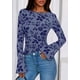 thumbnail image 5 of Blusa de Mujer PRETTYGARDEN de Manga Larga con Estampado Floral y Malla Talle S, 5 of 8