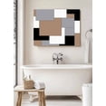 thumbnail image 6 of Brown Black Grey Wall Art for Living Room,Canvas Picture Wall Decor for Bathroom Bedroom,Middle Century Irregular Geo Abstract Art Painting Artwork for Office Hallway Dining Room Decor 24"x32", 6 of 8