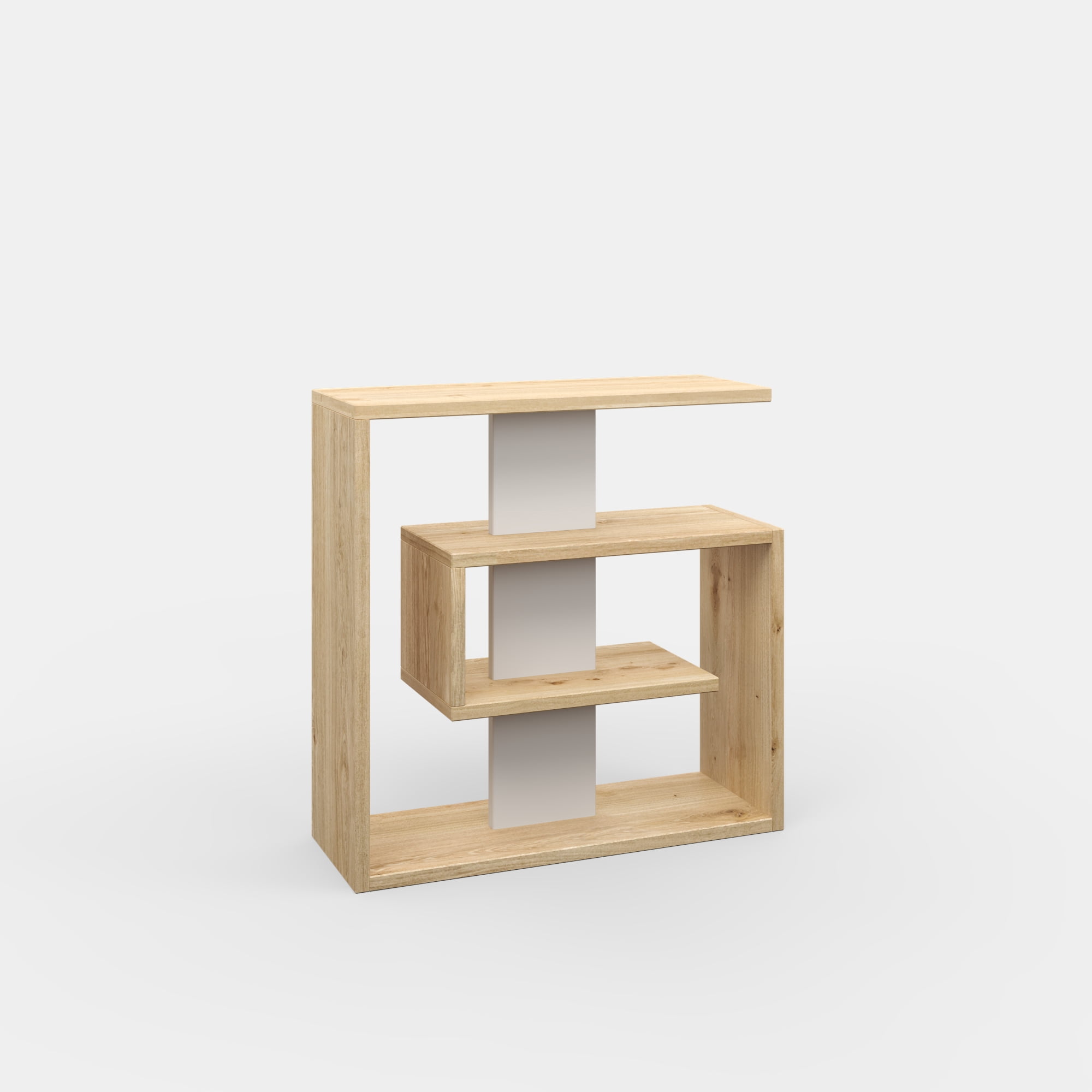 Ada Home Decor Furniture Oak 2 Tier Stacy Modern Side Table