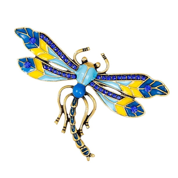 Simple Broche Ornamento de Formas Sirena, Muchacha de Azul Hugo Broche esmalte