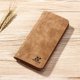 thumbnail image 3 of Monedero de cuero con bloque brillar billetera plegable cuero nobuck largo tarjetero de negocios vintage para hombre, 3 of 5