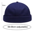 thumbnail image 3 of Visland Women Men Beanie Hat, Fashion Casual Vintage Retro Solid Color Brimless Soft Cozy Cotton Winter Head Warm Adjustable Skullcap Sailor Cap for Outdoor Daily Wear, 3 of 7