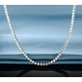 thumbnail image 2 of GEMSME 18K White Gold Plated 4.0mm Round Cubic Zirconia 3 Prong Classic Tennis Necklace 14/16/18/20/22/24 Inch, 2 of 4