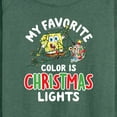 thumbnail image 3 of SpongeBob SquarePants - My Favorite Color Is Christmas Lights - Women's Lightweight French Terry Long Sleeve Shirt, 3 of 6