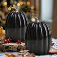 thumbnail image 5 of 7.88 inch Large Artificial Foam Pumpkin Decor - 20x13cm Fake Pumpkin for Halloween, Lifelike Fall Home Decoration, Festive Foam Pumpkin Prop, 7.9*5.11in, G, 5 of 6