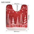 thumbnail image 2 of U-Shaped Toilet Mat Plush Bathroom Rug Mat Non Slip Bathroom Mats Red Christmas Tree and Lights, 2 of 5
