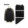 thumbnail image 3 of Gvmfive Women Lace Stitching See Through Long Sleeve Mock Neck Casual Loose Tops M, 3 of 5