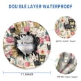 thumbnail image 3 of Shower Caps,Yorkie Dog and Pioneer Flower Waterproof Shower Cap for Women 4 Pieces,Double Reusable Hair Cover for Shower PEVA Elastic Stretch Hem, 3 of 7