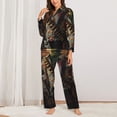 thumbnail image 2 of Lsque Cowboy Iguana Floral Shirt Pattern Long Sleeve Pajama Set for Women - Soft 2-Piece Sleepwear and Loungewear Set with Pockets, Comfy Nightwear-XX-Large, 2 of 7
