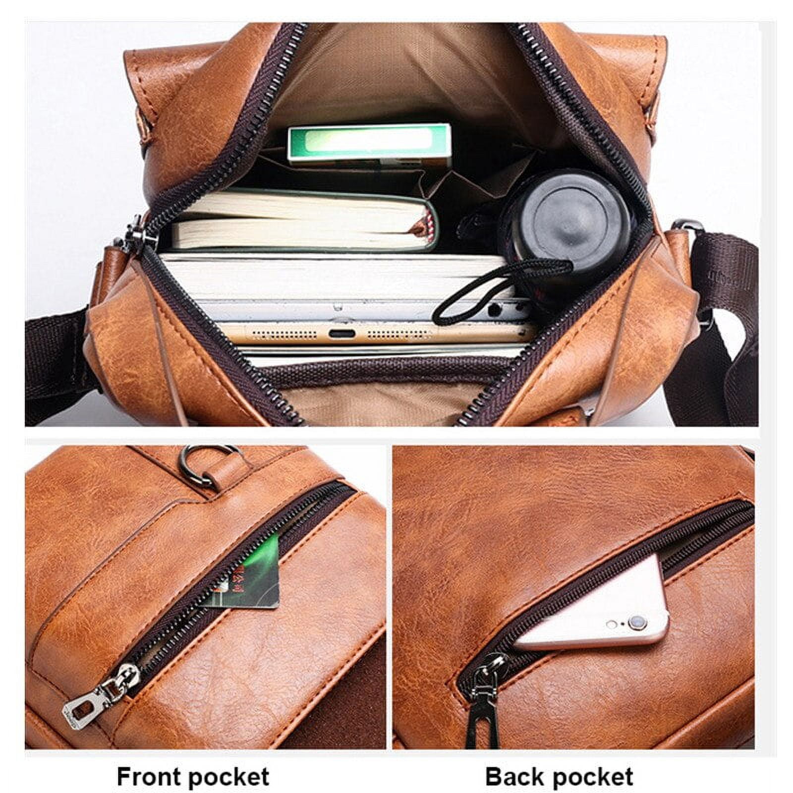 JUYGO Men Leather Shoulder Bags Man Business Crossbody Bags For IPAD Air Mini Male Leather Handbag Small Briefcase Men's Messenger Bag