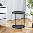 thumbnail image 4 of YOTQUSKI 2 Tier Small Side Table, Round End Table, Accent Table, Small Nightstand, Mobile Waterproof Concise Small Tables for Living Room, Bedroom, Balcony, 4 of 7