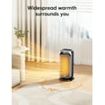 thumbnail image 4 of Space Heaters for Indoor Use, 1500W Electric Heater with Remote, PTC Ceramic Heater with Thermostat, 12H Timer, 70° Oscillation, Digital Display, Fast Safety Room Heater for Home Bedroom Office, 4 of 8