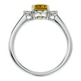 thumbnail image 3 of SuperJeweler 1.15 Carat Oval Shape Citrine and Two Diamond Ring In 14 Karat White Gold For Women, 3 of 6