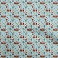 thumbnail image 1 of oneOone Rayon Light Blue Fabric Christmas Diy Clothing Quilting Fabric Print Fabric By Yard 56 Inch Wide, 1 of 1