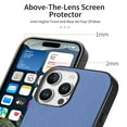 thumbnail image 4 of Dteck Case for iPhone 15 Pro Max,Slim Premium Canvas Grain PU Leather,Soft TPU Bumper,Non-Slip Anti-Scratch Shock-Absorbent,Protective Phone Cover for iPhone 15 Pro Max,Blue, 4 of 8