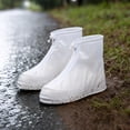 thumbnail image 5 of Waterproof Shoe Covers,Reusable Thickened Zipper Rain Overshoes | Non-slip Shoe Cover,Perfect for Wet Weather Outdoor Commute,Road Walking,White, 5 of 8