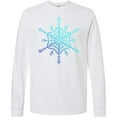 thumbnail image 3 of Inktastic Christmas Blue Ice Snowflake Long Sleeve T-Shirt, 3 of 5