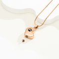 thumbnail image 4 of Heart with Paw Print Pet Cremation Urns for Dog Ashes Cat Ashes Cremation Jewelry for Ashes Urn Necklace Locket, 4 of 8