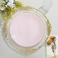 thumbnail image 5 of BalsaCircle 10 Round 10" Blush Glossy Disposable Salad Dinner Plastic Plates Gold Trim Party Events Decorations, 5 of 8