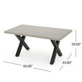 thumbnail image 4 of Noble House Sanibel 7 Piece Concrete Patio Dining Set in White and Black, 4 of 10