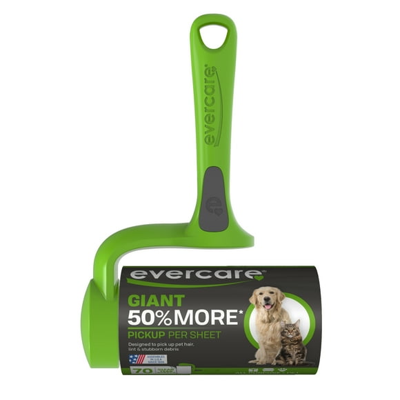 evercare Giant Pet Extreme Surface Coverage 70 Layer Lint Roller w/T Grip Handle