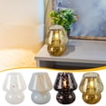 thumbnail image 1 of Retro Mushroom Glass Lamp Glass USB Table Lamp with Remote, Rechargeable Battery & 3 Color Modes for Bedroom Night Light(White) Rkxzt, 1 of 9