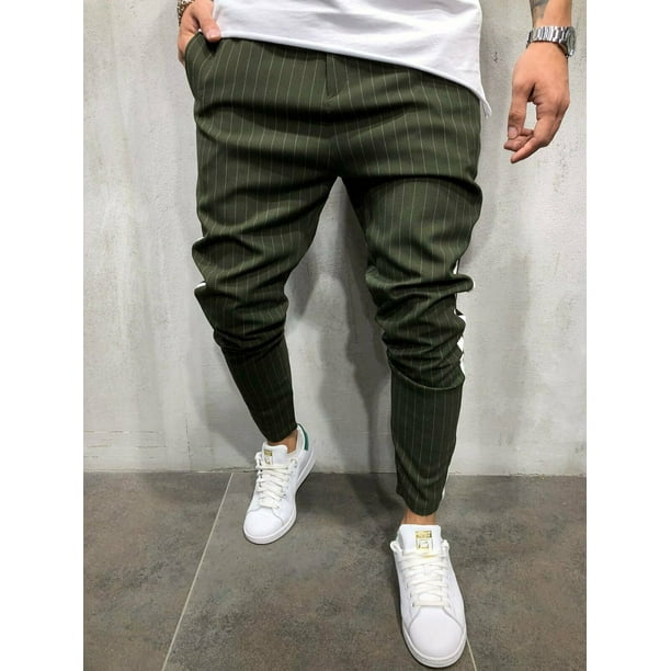 Calsunbaby - Mens Jogger Casual Pants Jogging Gym Slim Fit Trouser Sweatpants Jogging Bottoms