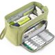 thumbnail image 1 of Pencil Case Large Capacity Pencil Pouch Handheld Pen Bag Cosmetic Portable Gift for Office School Teen Girl Boy Men Women Adult (Green), 1 of 4