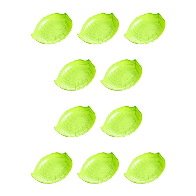Injueey Bandeja para aperitivos, para dulces, cesta de frutas, accesorios para el hogar, hoja de simulación, ahorro de espacio, utensilio de Type1 NO1