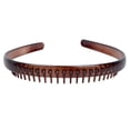 thumbnail image 2 of Diadema De Peine De Duraderos Para Mujer Aro De Pelo Duro Antideslizante Para Cabello Grueso - Marron Sunnimix Los dientes de las mujeres peinan el aro del pelo, 2 of 8