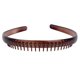 thumbnail image 2 of Diadema De Peine De Duraderos Para Mujer Aro De Pelo Duro Antideslizante Para Cabello Grueso - Marron Sunnimix Los dientes de las mujeres peinan el aro del pelo, 2 of 8