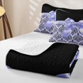 thumbnail image 4 of Erosebridal Purple Cute Bows Girls Twin Quilt Set,Gothic Vintage Floral Twin Coverlet Set For Adult,2-Piece, 4 of 7