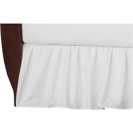 American Baby Company 100 Percent Cotton Percale Crib Bed Skirt, White