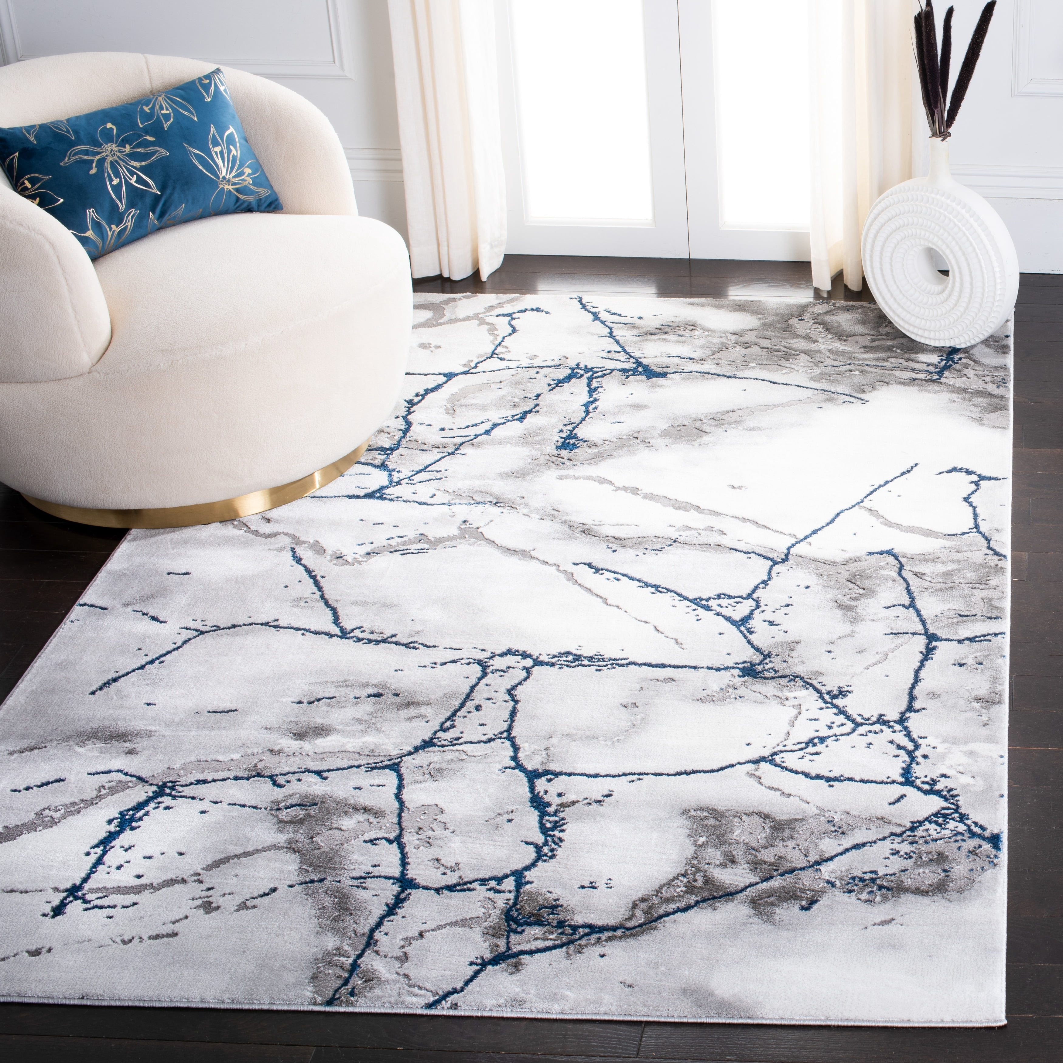 Safavieh Craft Margaretha Modern Abstract Marble Pattern Rug IvoryGrey