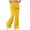 Yellow, variant on DailyTrove Women's High Waisted Printed Flare Pants - Stretch Wide Leg Trousers for Casual & Party Wear