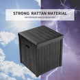 thumbnail image 3 of Ainfox 55 Gallon Patio Storage Deck Box Outdoor Storage Plastic Bench Box 42",Resin Wicker Storage Container Bench Seat (Black), 3 of 7