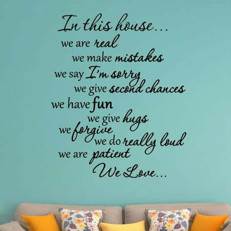 VWAQ In This House We Do Wall Decals Family Rules Quotes ...