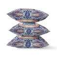 thumbnail image 2 of 20"x20" Sky Blue Indigo Muted Peach Zippered Broadcloth Geometric Throw Pillow, 2 of 5