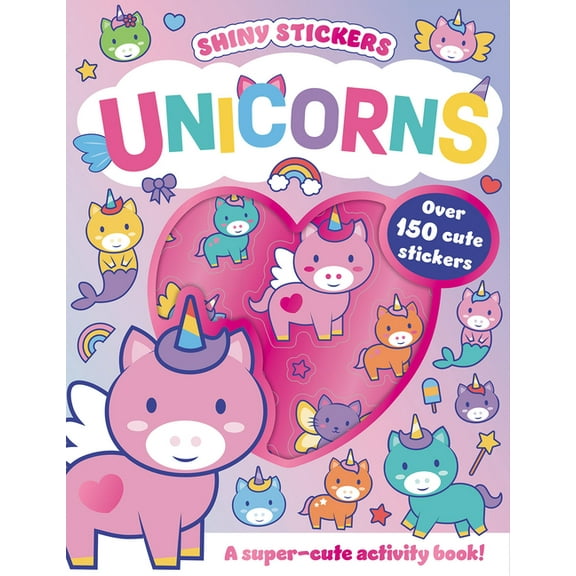 Shiny Sticker Activity Books Unicorns, (Paperback)