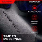 RESPAWN 110 Ergonomic Gaming Chair - Reclining Office Video Game Swivel Chair with Lumbar Support, Headrest, Heavy Duty, High Back, Racing Style Gaming Recliner Seat for Computer Gamer - Gray Fabric