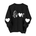 thumbnail image 6 of BLTIBY Valentine Sweatshirts for Women Love Heart Graphic Sweater Long Sleeve Crew Neck Pullover Blouse Fashion Casual Valentines the Day Tops Black 2 S, 6 of 9