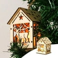 thumbnail image 1 of Fiudx Ofertas flash Artículos en oferta Navidad luminosa DIY casa de madera decoración colgante Navidad modelado pequeño regalo ventana árbol de Navidad adornos colgantes, 1 of 6