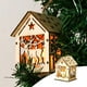 thumbnail image 1 of Adorno navideño de madera con forma de casa y luces LED | Colgante para árbol | Decoración para ventana a pilas | Pequeño regalo para niños | Decoración navideña para el hogar, 1 of 6