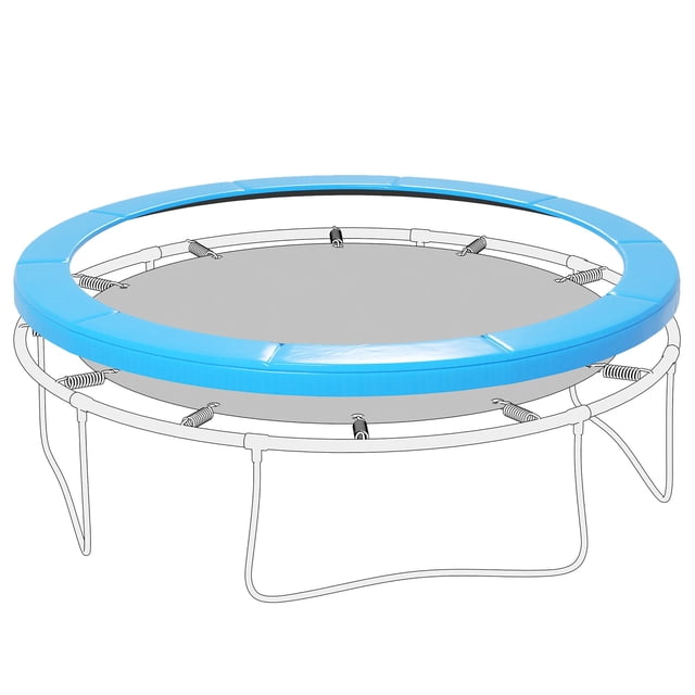 Soozier 12ft Trampoline Replacement Pad - Light Blue Spring Cover with EPE Foam | Safe Garden Trampoline Accessory for Outdoor Fun
