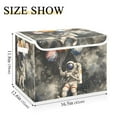 thumbnail image 5 of Yayeee Collapsible Cube Storage Bin with Lid Fabric Closet Decorative Basket with Handles, Watercolor Space, 5 of 7